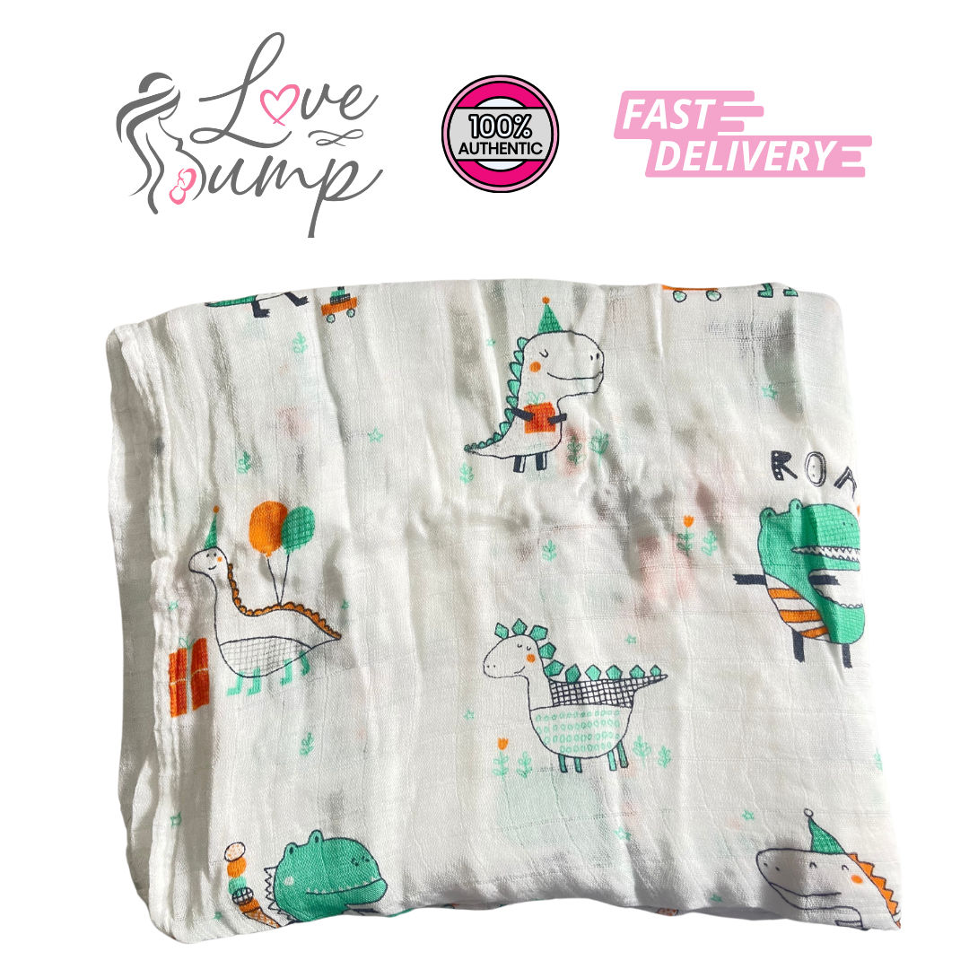 Love Bump-ToughMomma Sweet Briseis Organic Bamboo GOTS-Muslin Swaddle Blanket (2 layers)