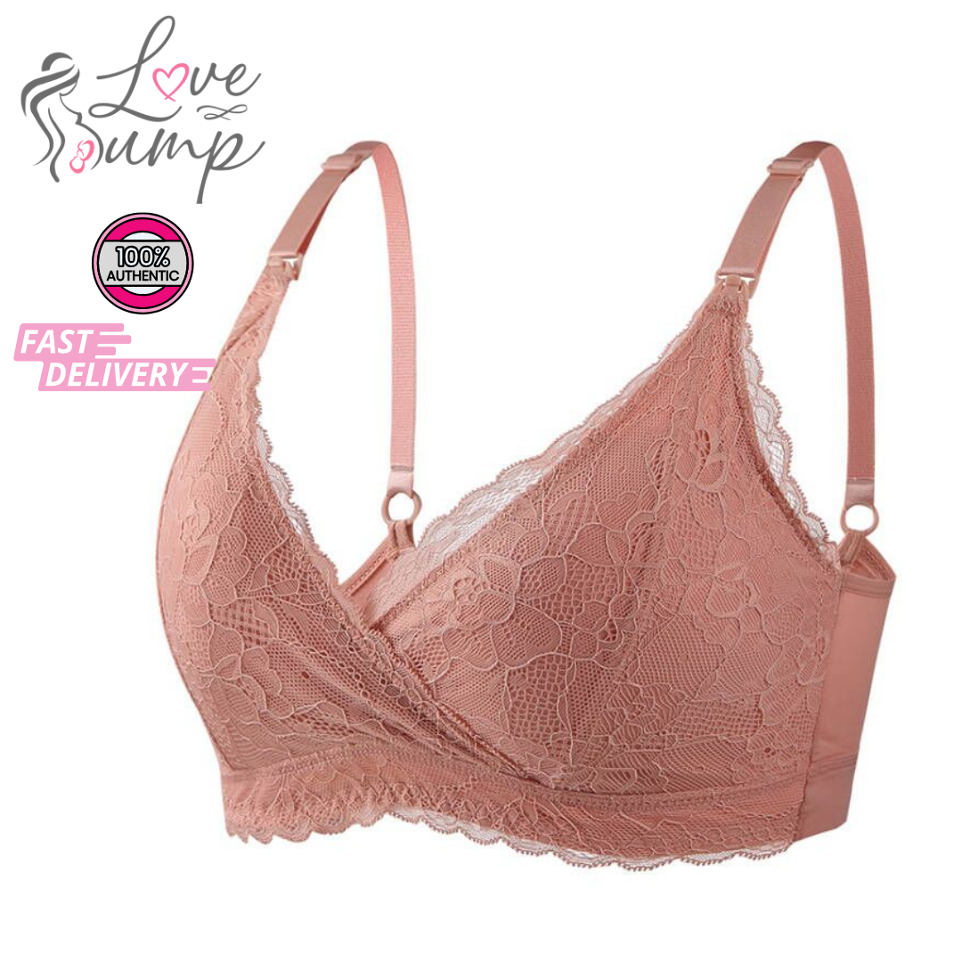 Love Bump - ToughMomma Wennessa Lacey Crossover Wireless Nursing Bra