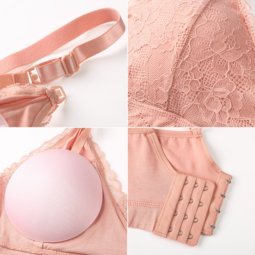 Love Bump - ToughMomma Wennessa Lacey Crossover Wireless Nursing Bra