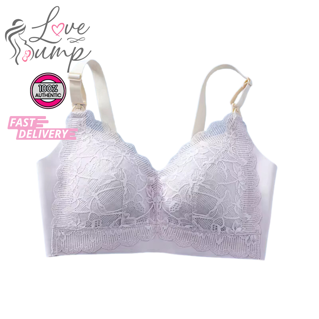 Love Bump - ToughMomma Arielle Sexy Lace Wireless Nursing Bra for PLUS SIZE