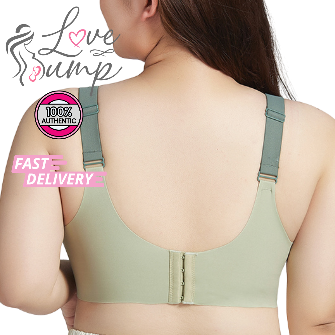 Love Bump - ToughMomma Brianna Sexy Lace Wireless Nursing Bra for PLUS SIZE