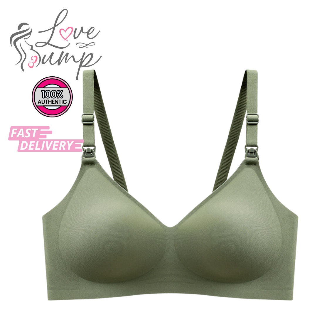 Love Bump - ToughMomma Berinice Premium Quality Seamless Wireless Ice Silk Nursing Bra