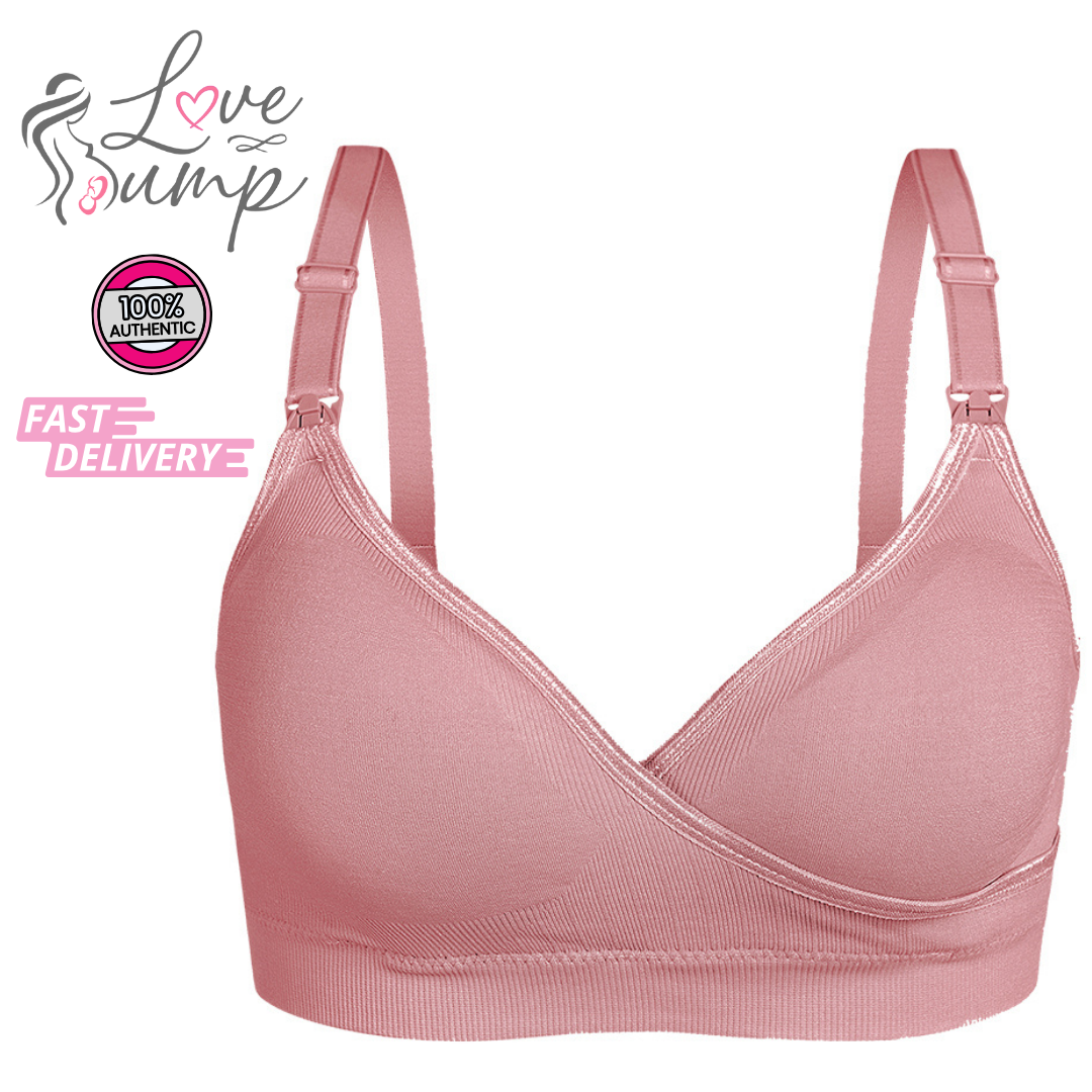 Love Bump - ToughMomma Crossover Seamless Wireless Nursing Bra