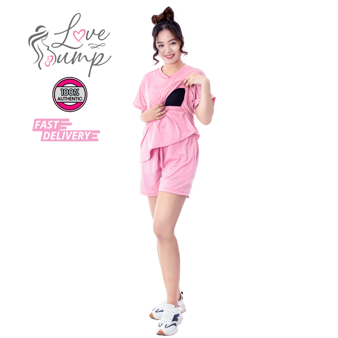 Love Bump - ToughMomma Fiona Maternity Nursing T- Shirt Lounge Wear M - 2XL