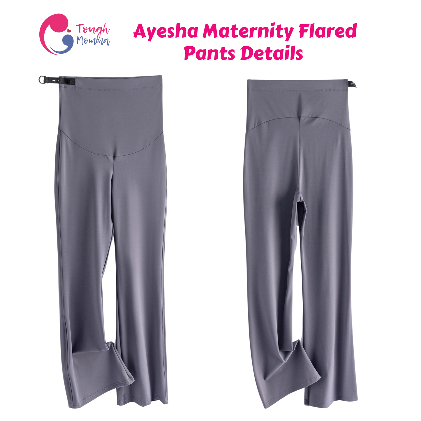 Love Bump - ToughMomma Ayesha Over The Bump Maternity Flared Pants