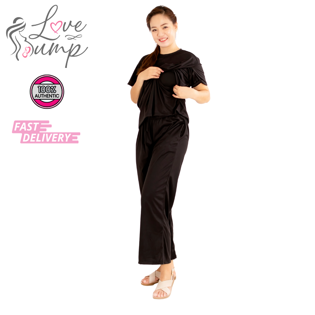 Love Bump - ToughMomma Vienna Maternity Nursing Pajama Set M - 2XL