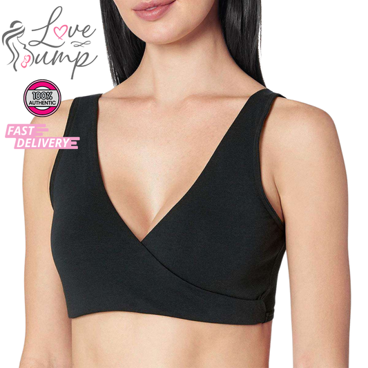 Love Bump - ToughMomma Kathryn French Cross Pull Aside Cotton Wireless Nursing Bra