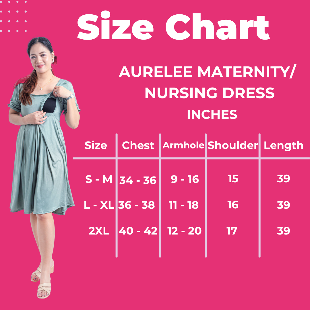 Love Bump - ToughMomma Aurelee Maternity Nursing Dress S - 2XL