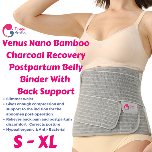 Love Bump - ToughMomma Venus Nano Bamboo Charcoal Recovery Postpartum Belly Binder With Back Support