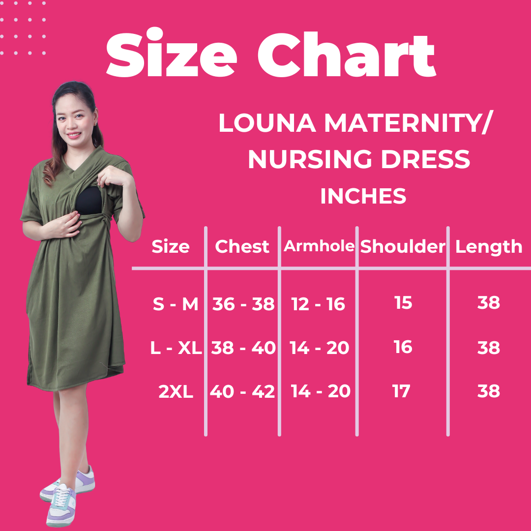 Love Bump - ToughMomma Louna V- neck T- shirt Maternity Nursing Dress S - 2XL